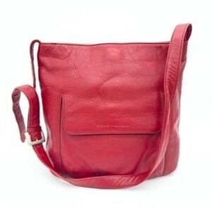 Stone Mountain Leather Crossbody Shoulder Bag Burgundy Oxblood Adjustable